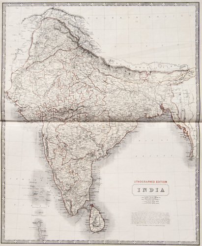 antique map of India